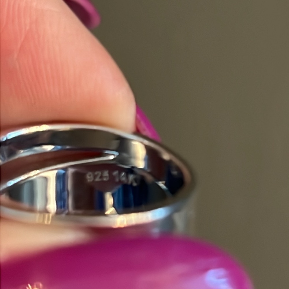 EFFY Sterling Silver Diamond Ring, size 7 - Picture 6 of 15